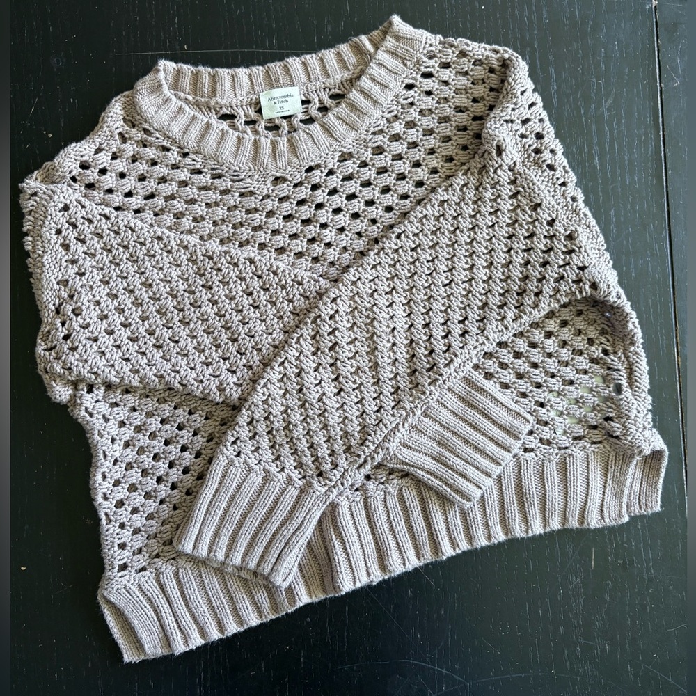 Boxy Brown CrewNeck Knit Sweater
